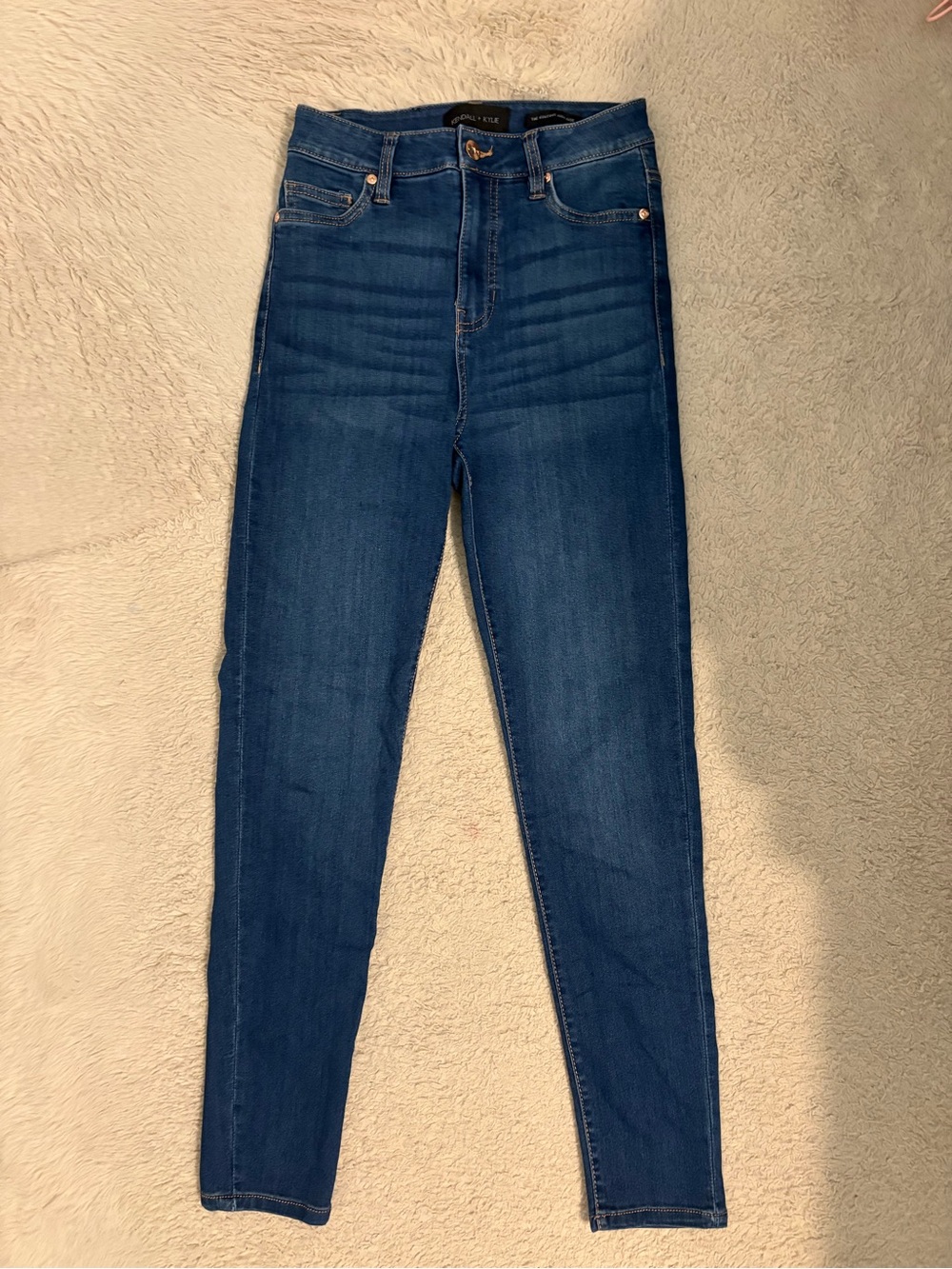 Kendall & Kylie Dark Blue High-Rise Skinny Jeans